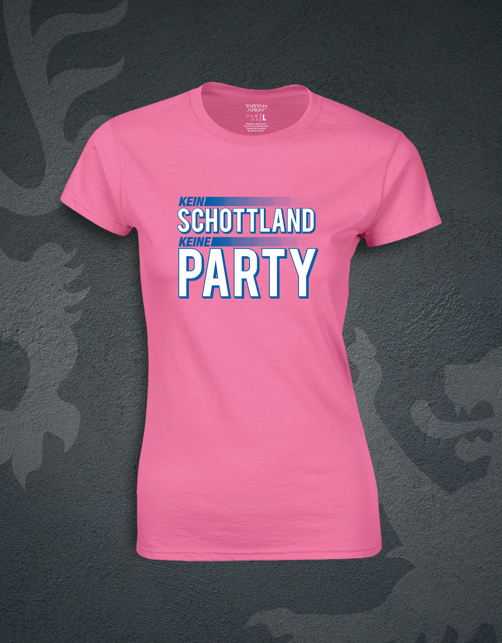 Kein Schottland Fitted T-Shirt | Pink | Official Tartan Army Store