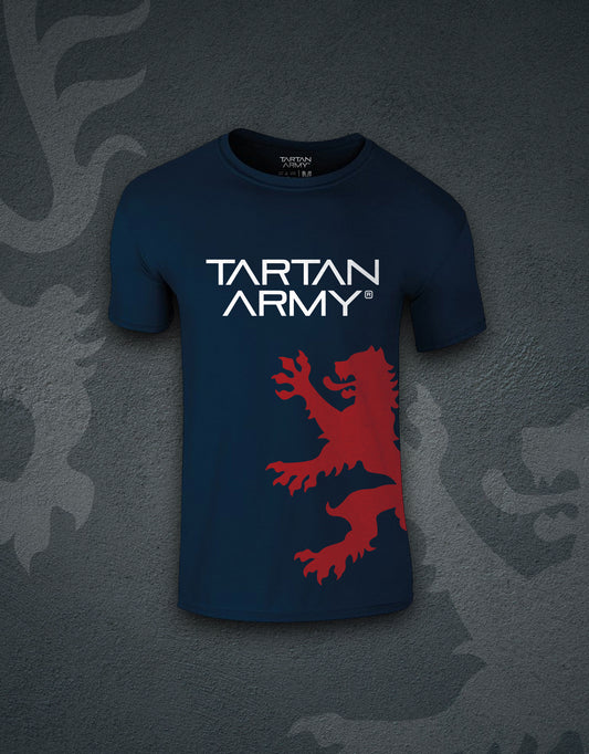 Kids Lion Rampant T-Shirt | Navy | Official Tartan Army Store
