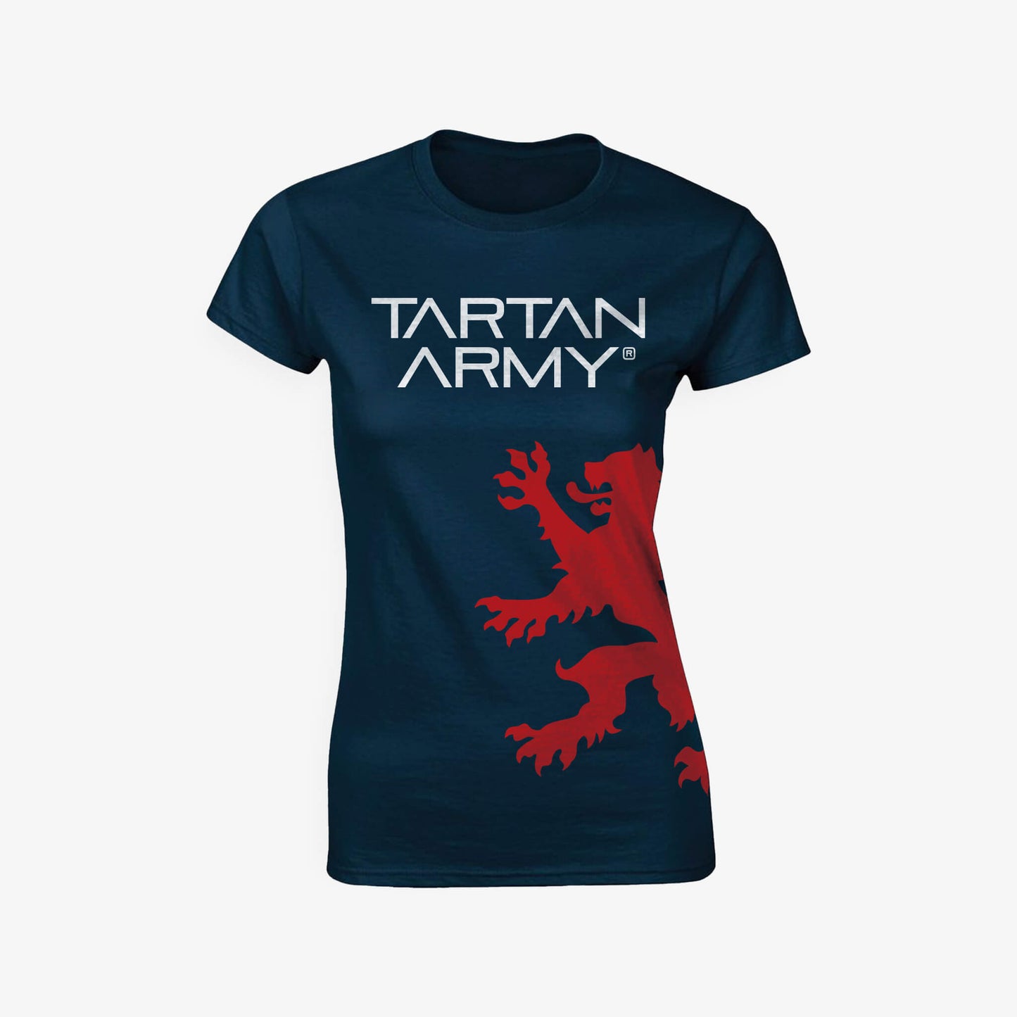 Lion Rampant Fitted T-Shirt | Navy | Official Tartan Army Store