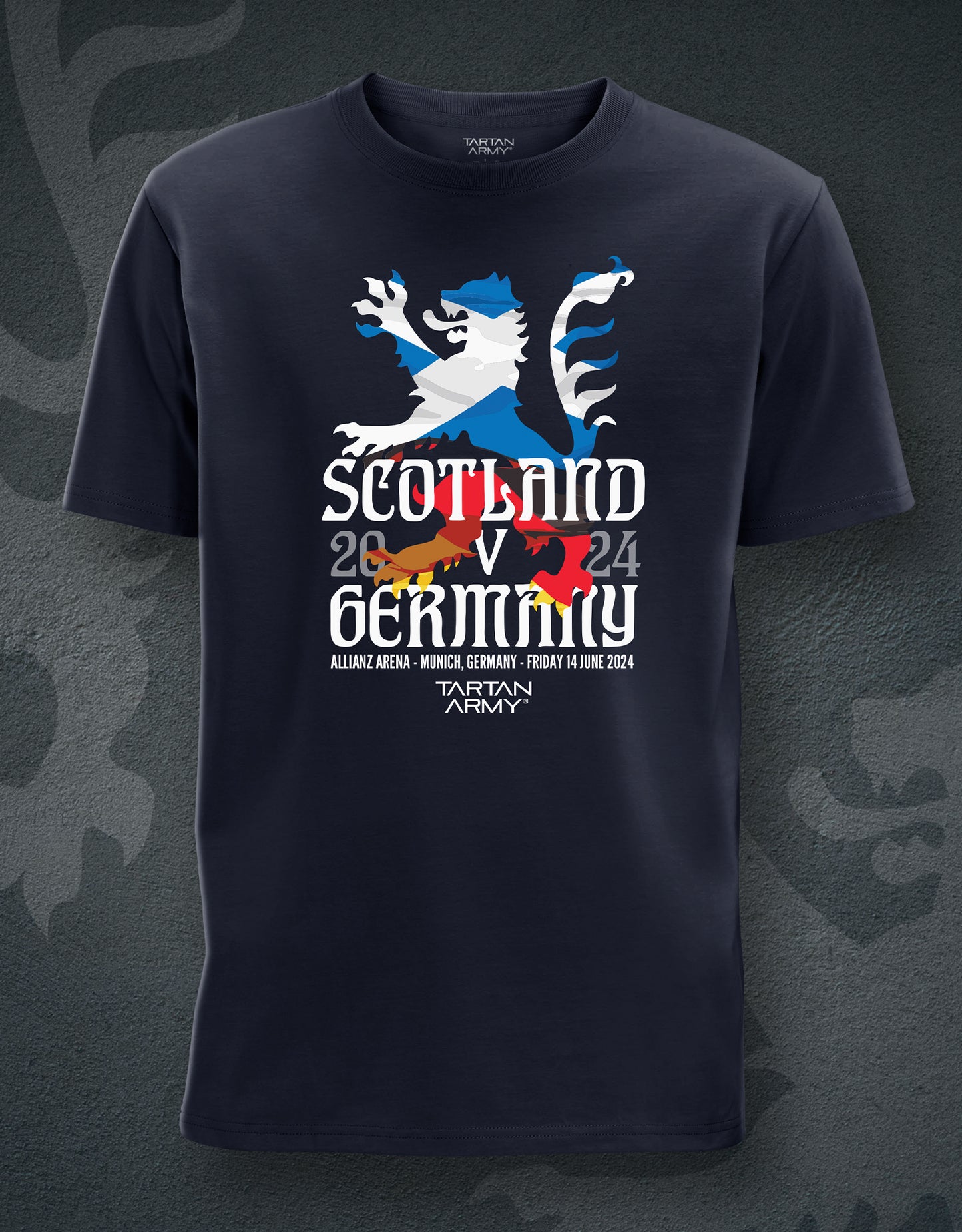 Scotland Germany Friendship T-Shirt | Navy | Official Tartan Army Store