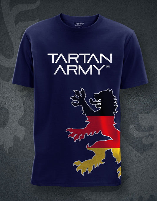 Lion Rampant Germany Flag T-Shirt | Navy | Official Tartan Army Store