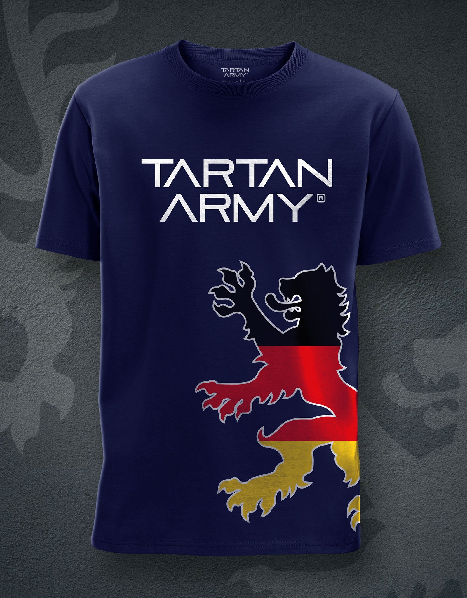 Lion Rampant Germany Flag T-Shirt | Navy | Official Tartan Army Store