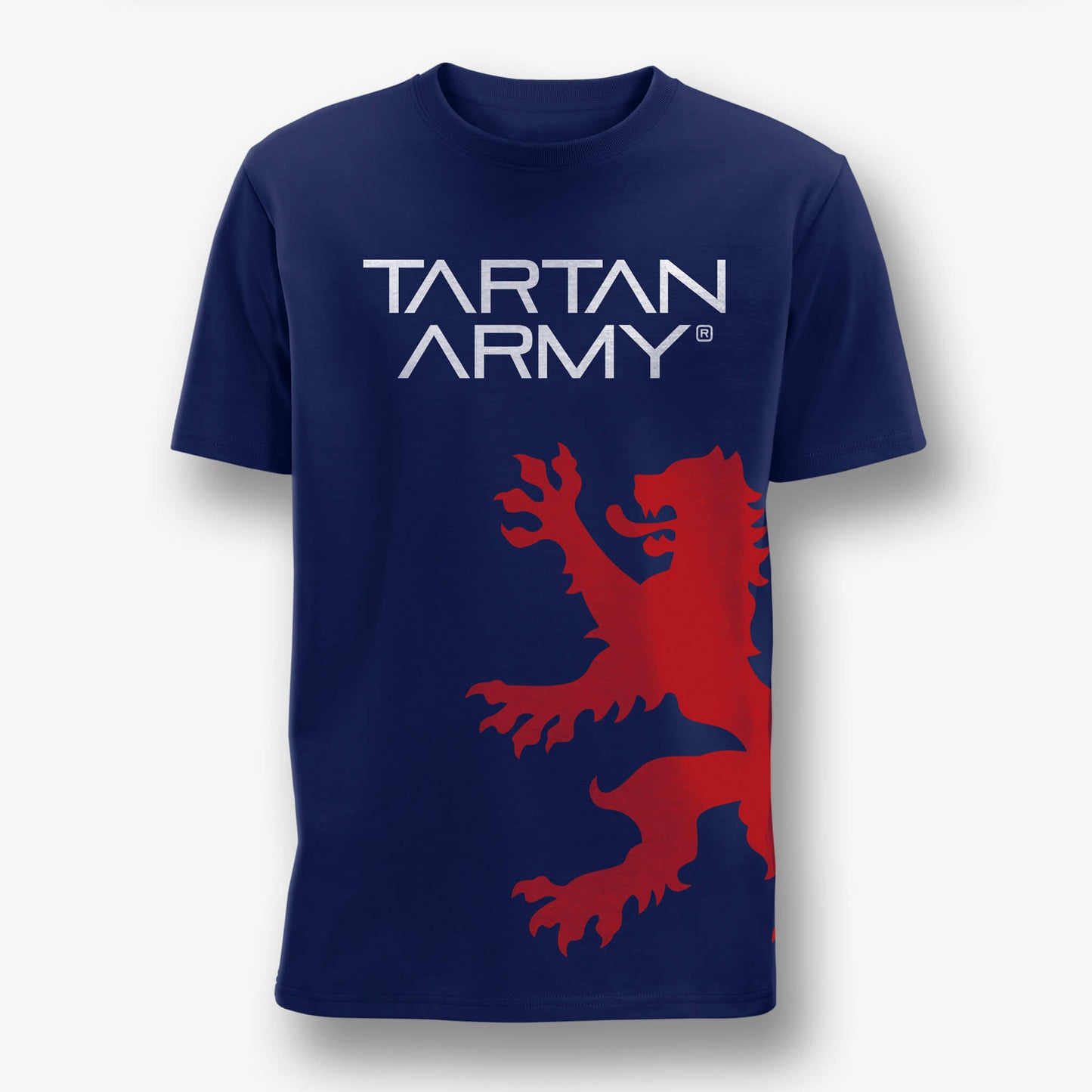 Lion Rampant Fitted T-Shirt | Navy | Official Tartan Army Store