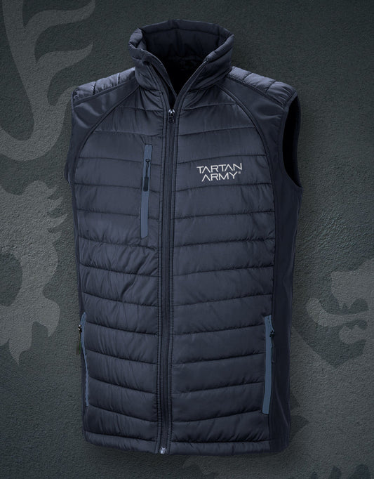 TA Embroidered Padded Softshell Gilet | Navy | Official Tartan Army Store