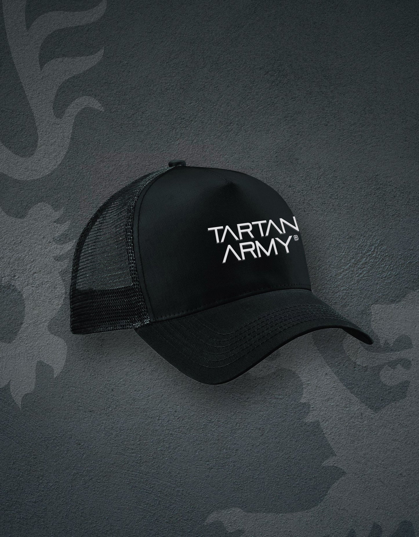 TA Embroidered Snapback Trucker Cap | Black/White | Official Tartan Army Store |