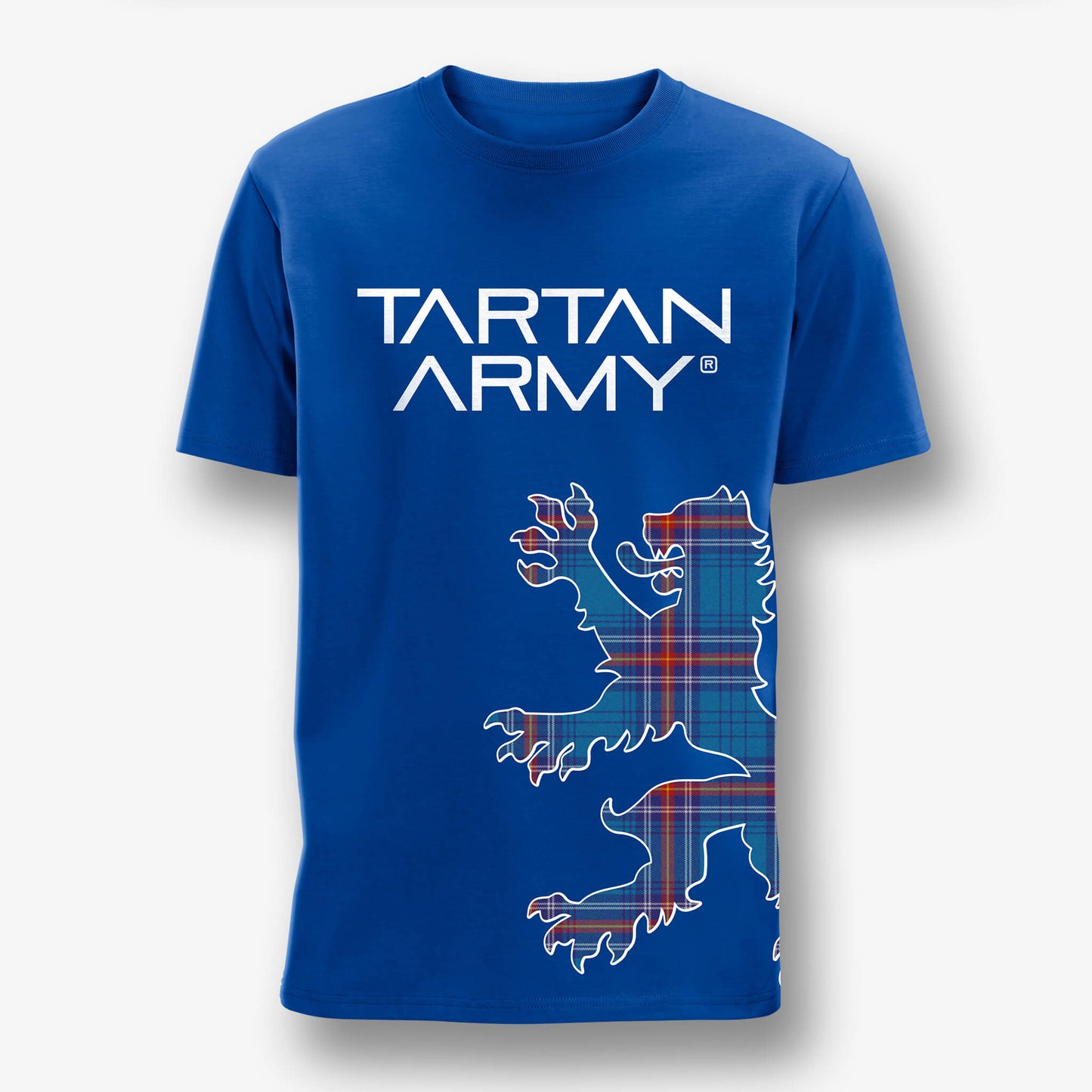 Tartan Lion Rampant T-Shirt | Royal Blue | Official Tartan Army Store