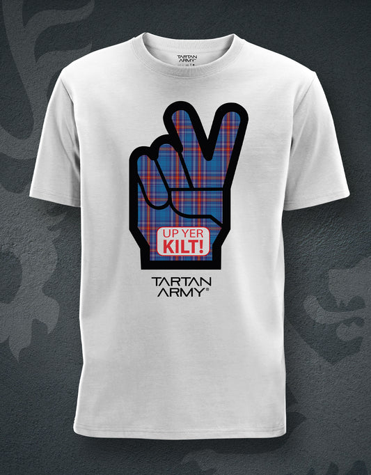Up Yer Kilt T-Shirt | White | Official Tartan Army Store