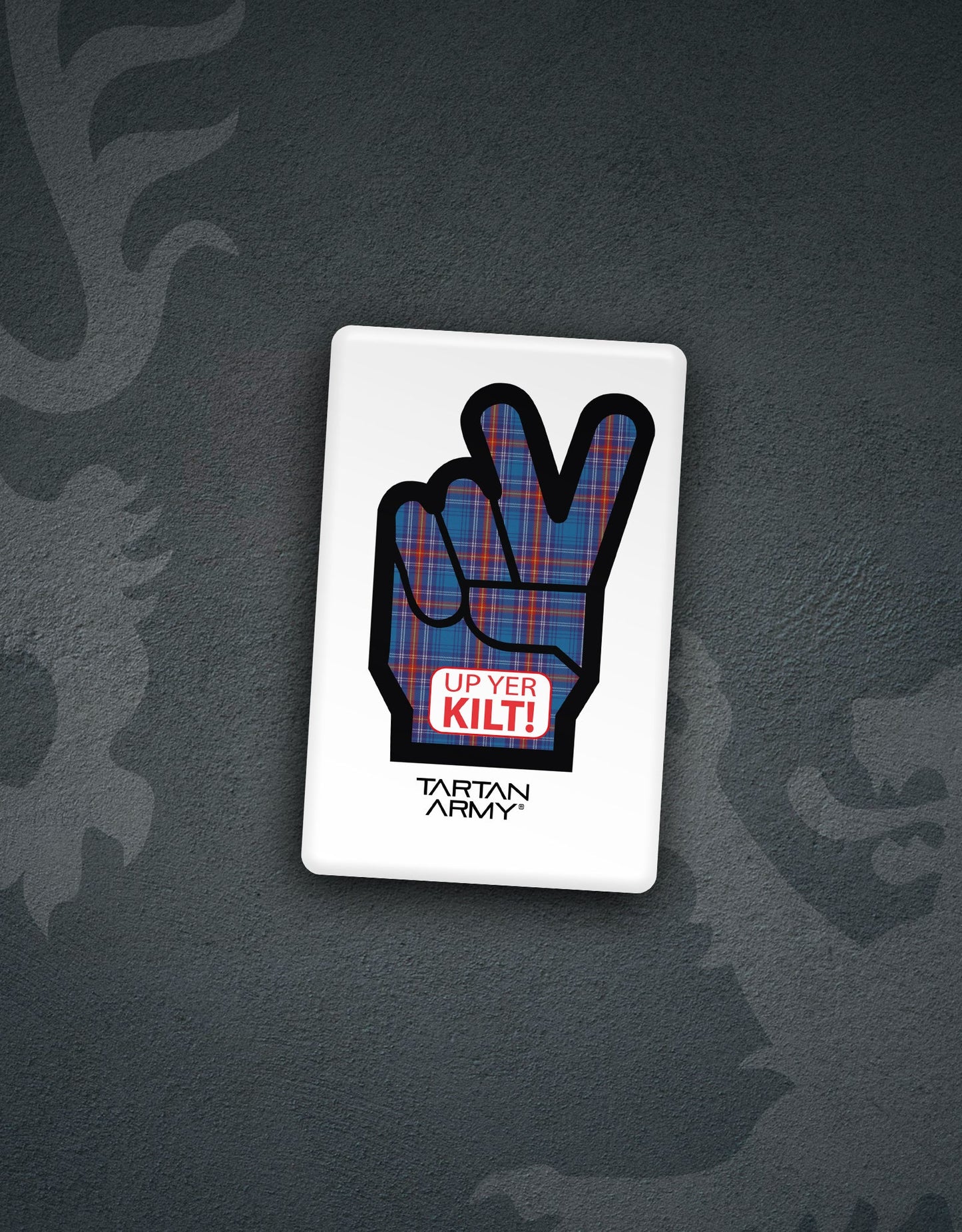 Up Yer Kilt Ceramic Fridge Magnet | White | Official Tartan Army Store