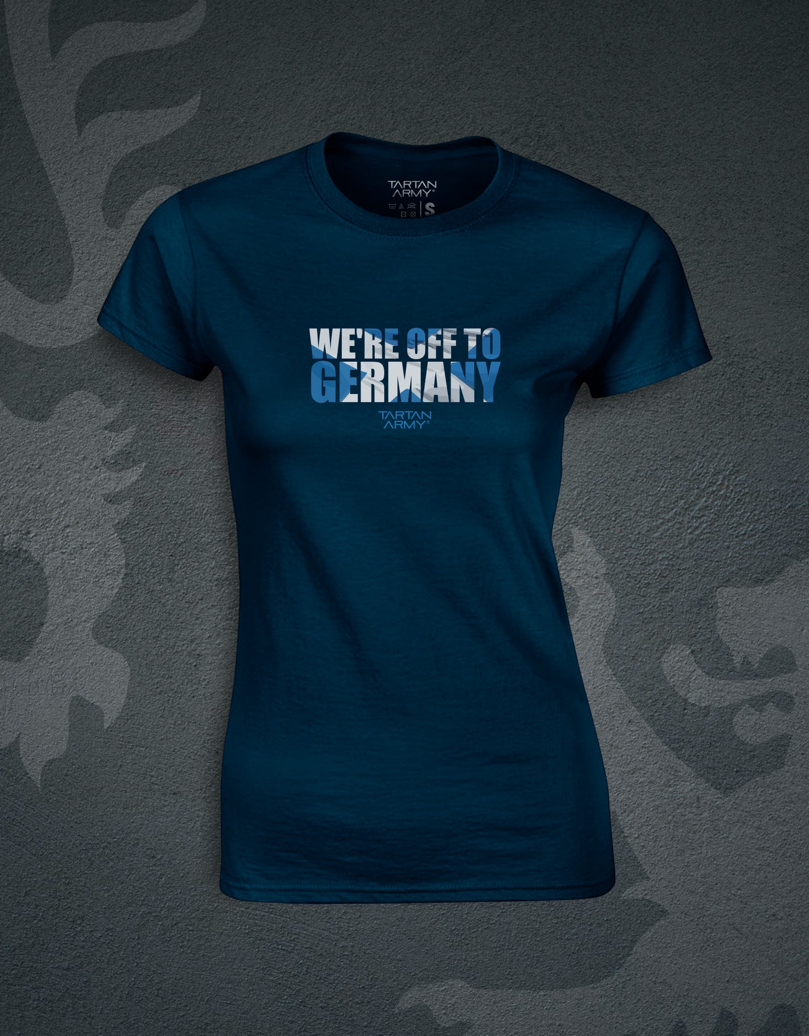 We're Off To Germany Fitted T-Shirt | Official Tartan Army Store