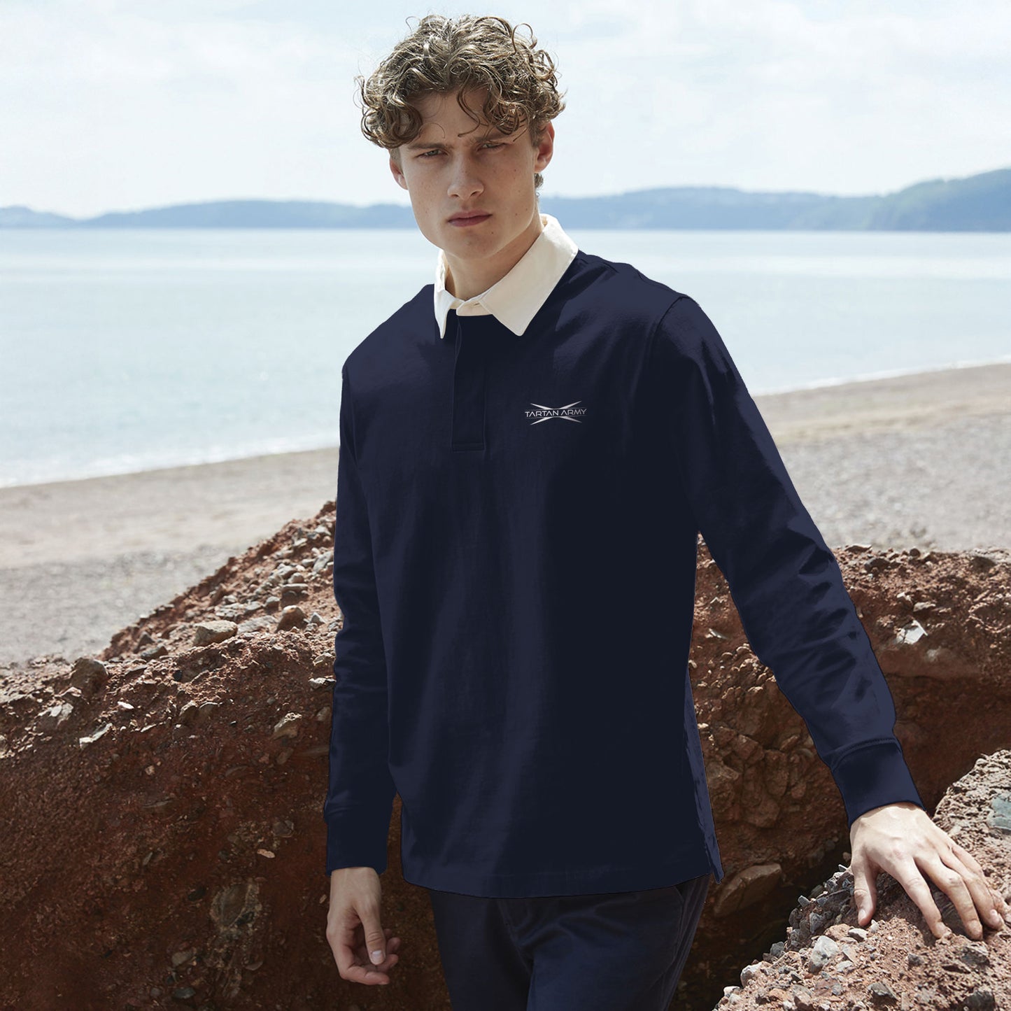 TA Long Sleeve Embroidered Rugby Top