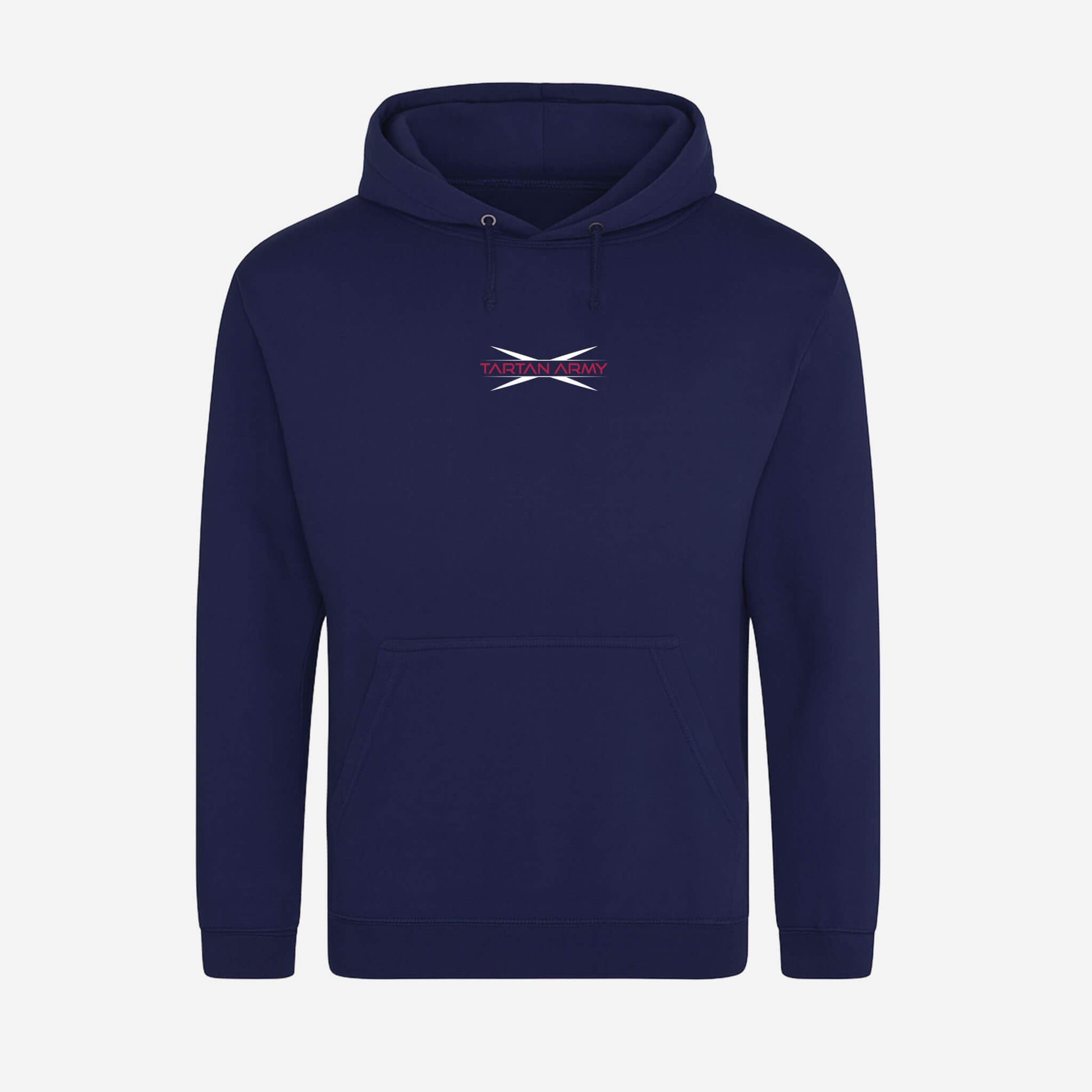 Tartan Army On Tour Hoodie - Navy - Front View - Official Tartan Army
