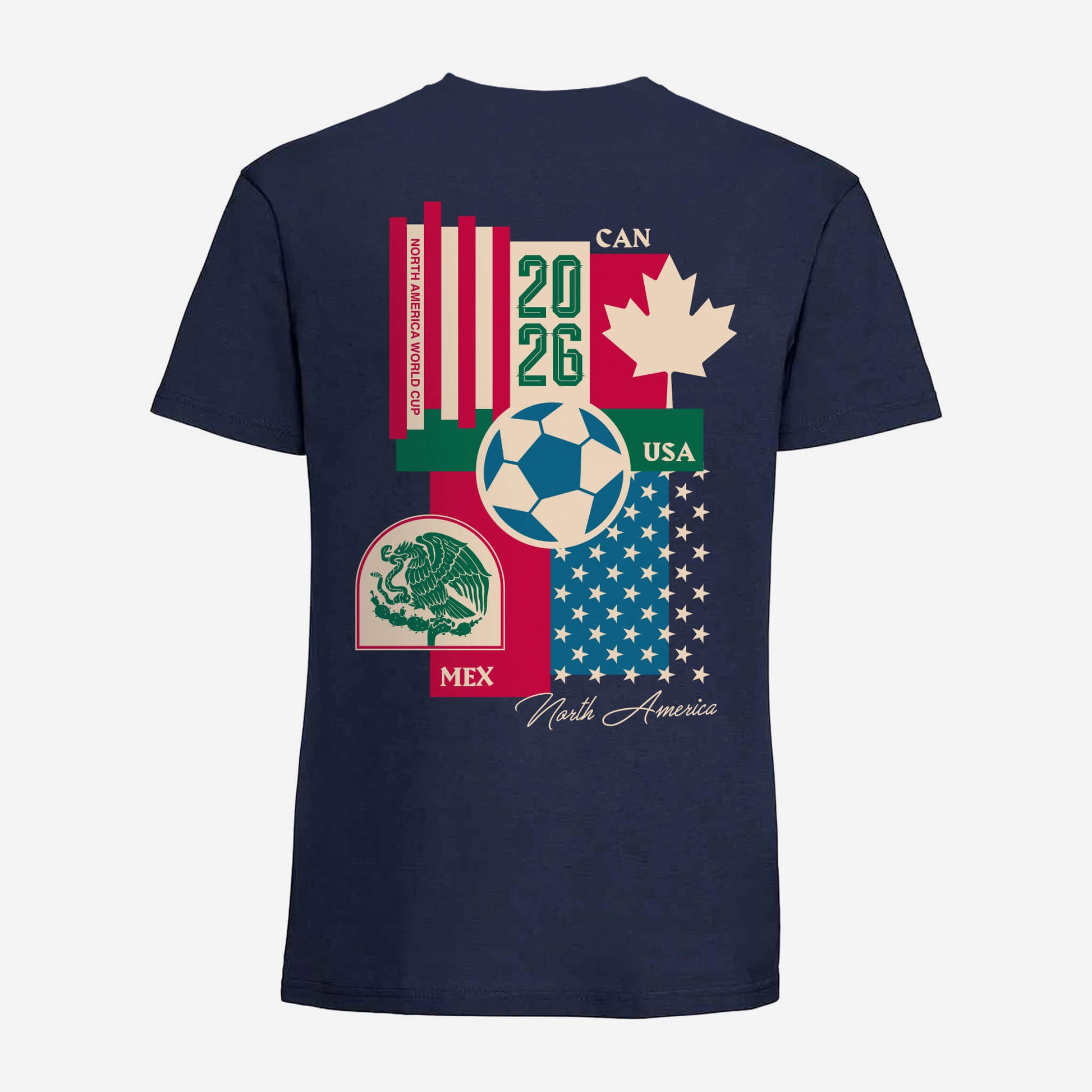 Flag T-Shirt - Navy - Back View - Navy - Official Tartan Army