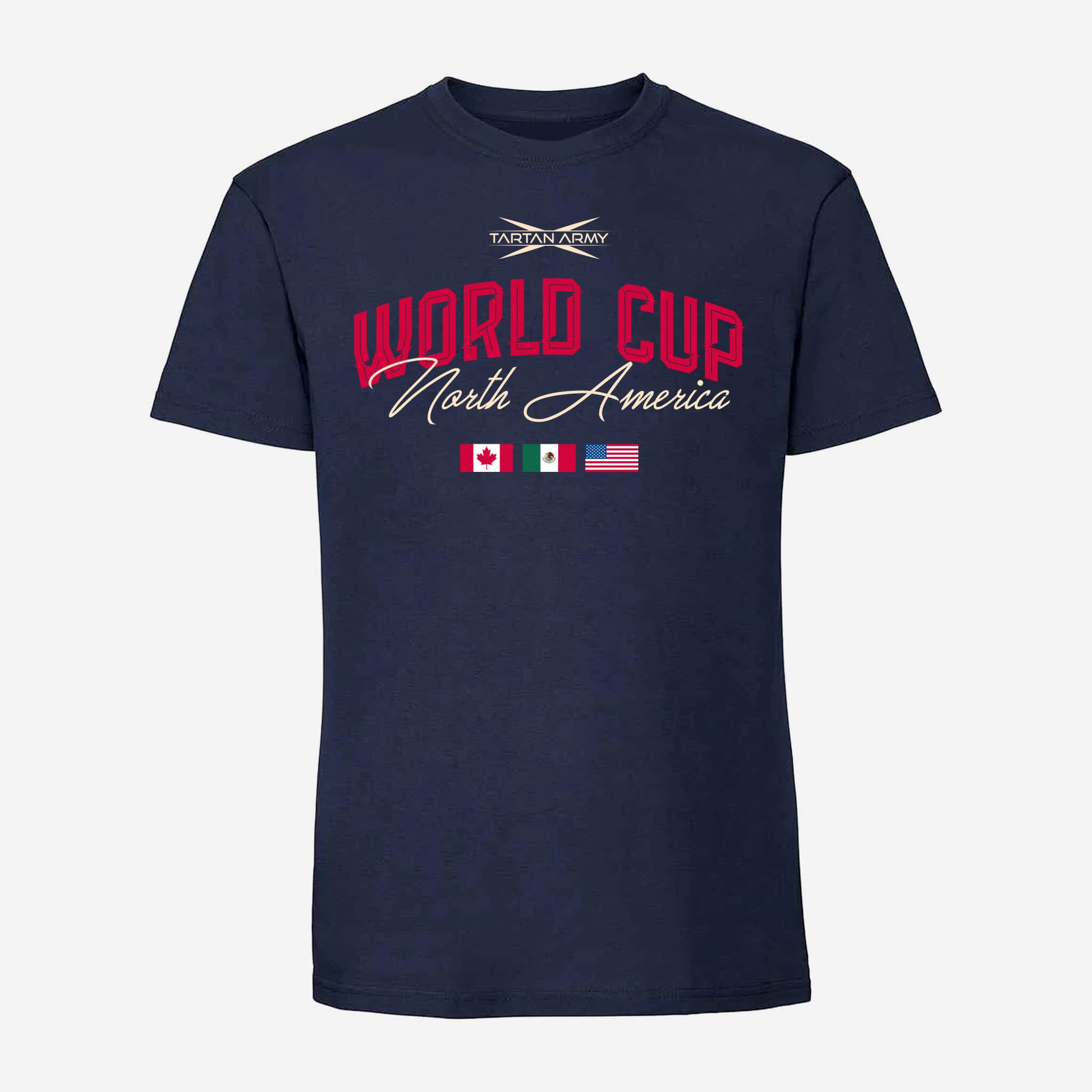 Flag T-Shirt - Navy - Front View - Navy - Official Tartan Army