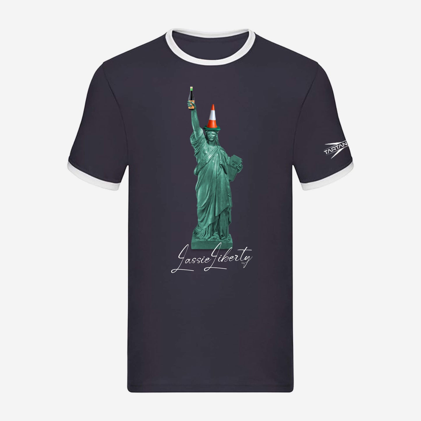 Lassie Liberty T-Shirt - Navy/White - Front View - Official Tartan Army