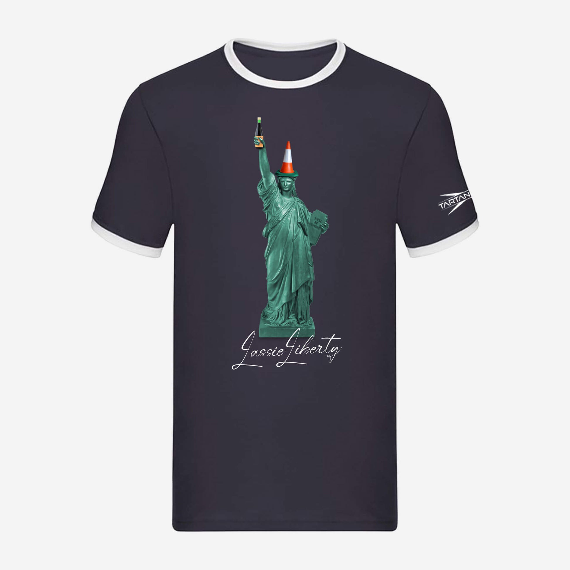 Lassie Liberty T-Shirt - Navy/White - Front View - Official Tartan Army