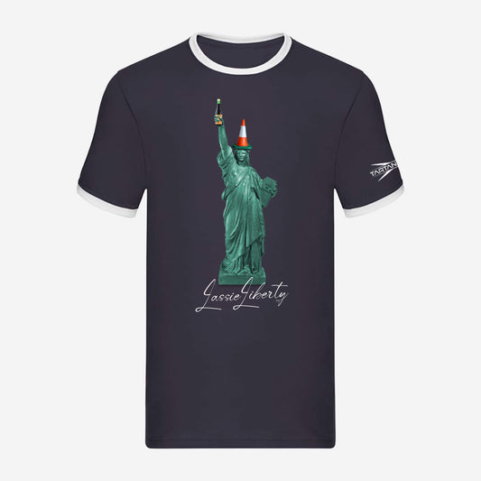 Lassie Liberty T-Shirt - Navy/White - Front View - Official Tartan Army