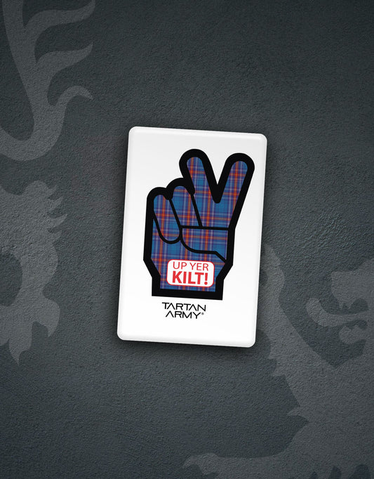 Up Yer Kilt Ceramic Fridge Magnet | White | Official Tartan Army Store