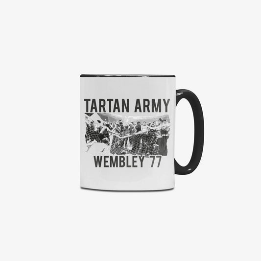 Wembley '77 Contrast Ceramic Mug | White/Black | Official Tartan Army